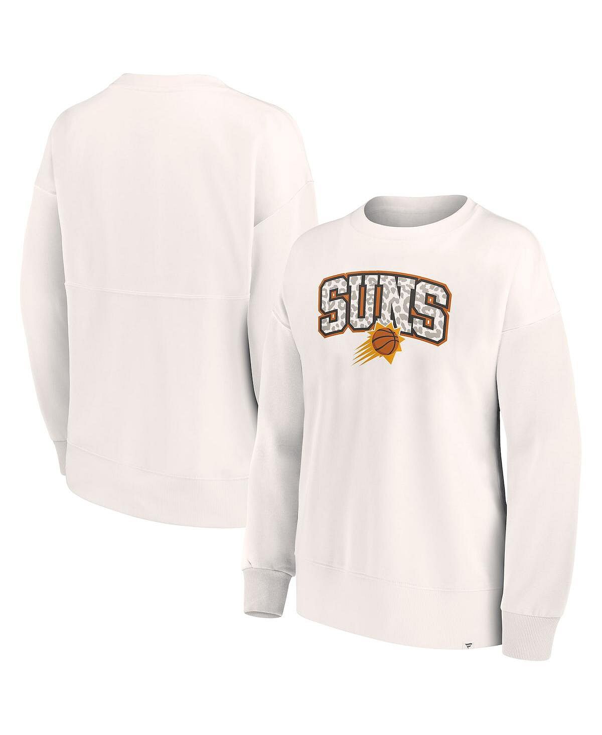 

Женский пуловер с леопардовым принтом белого цвета с логотипом Phoenix Suns в тон Fanatics, белый
