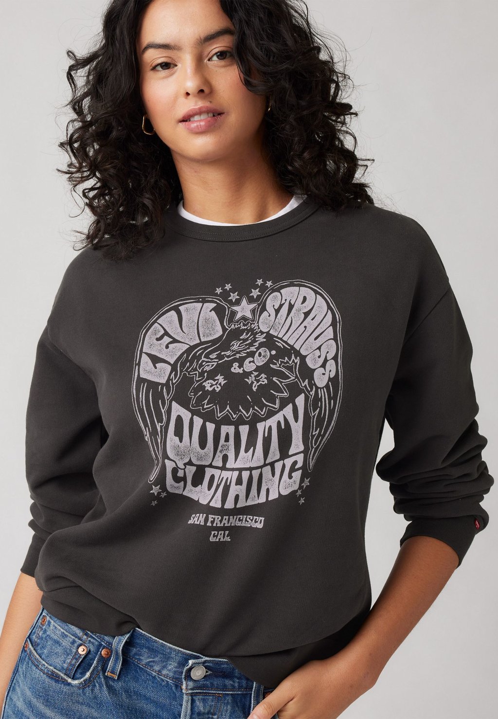 

Толстовка GRAPHIC SIGNATURE CREW Levi's, черный