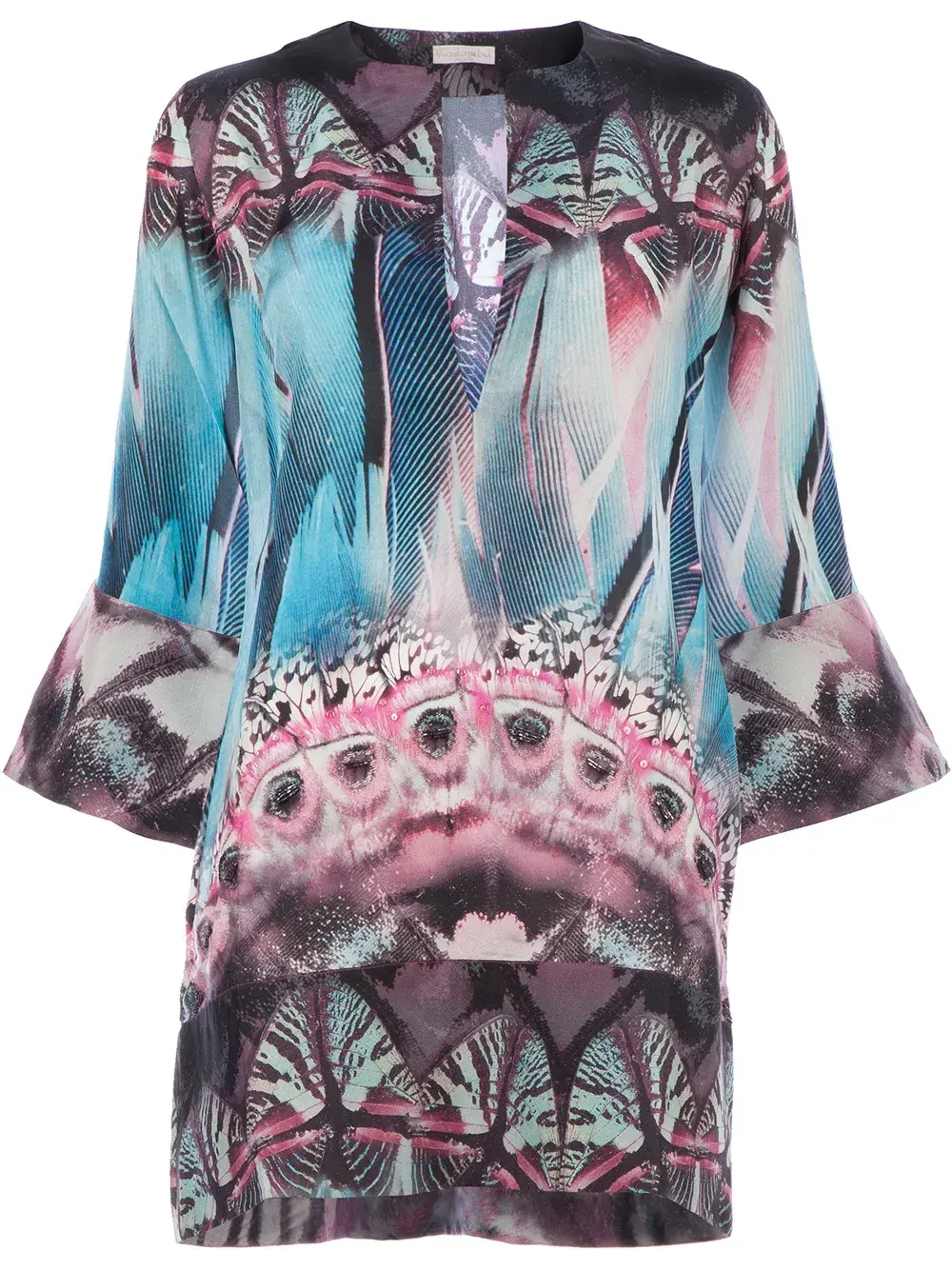 

Платье-туника с принтом Vicedomini, синий