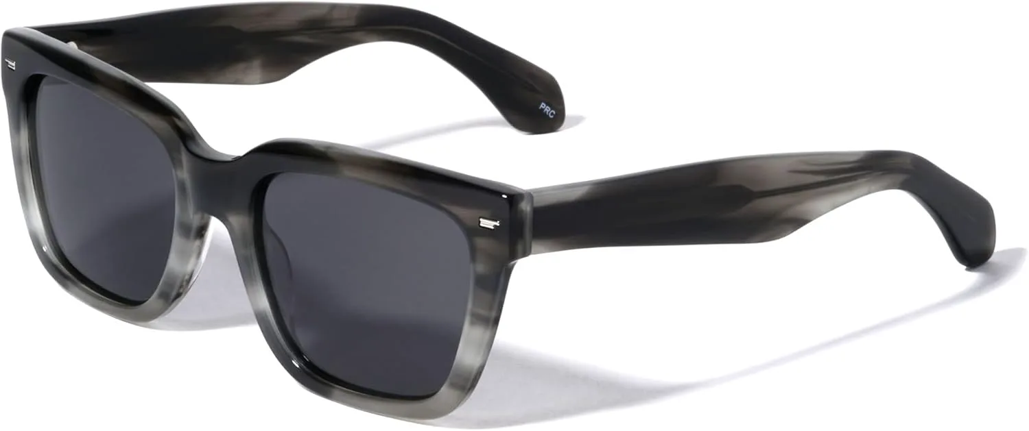 

Поляризованные солнцезащитные очки в классическом ретро-стиле, прямоугольные, для мужчин и женщин, с защитой UV400, модель LT1091S Sunglasses Luxe, Brown Stripe Fade