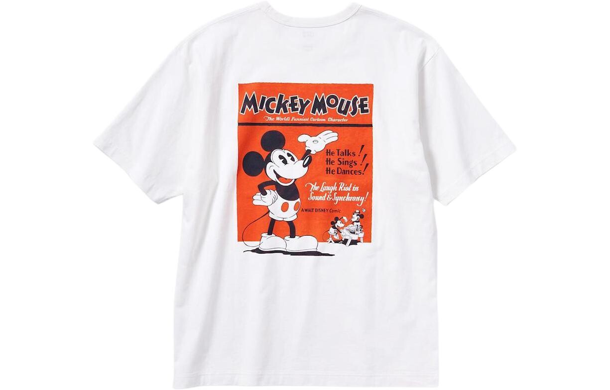 Футболка Disney X унисекс молочно-белая Uniqlo, слоновая кость — фото 2