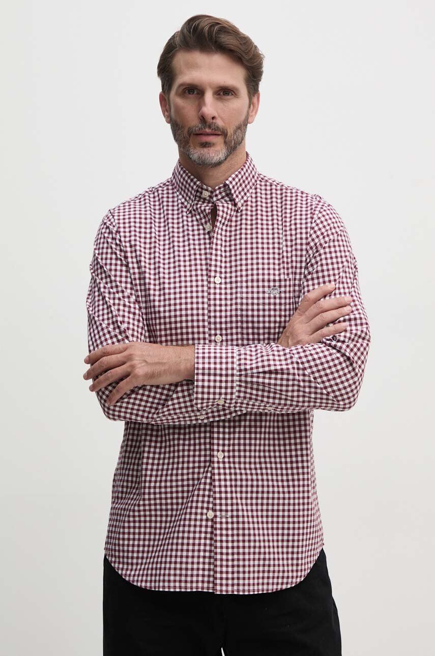 

Рубашка Gant из хлопка, гранатовый