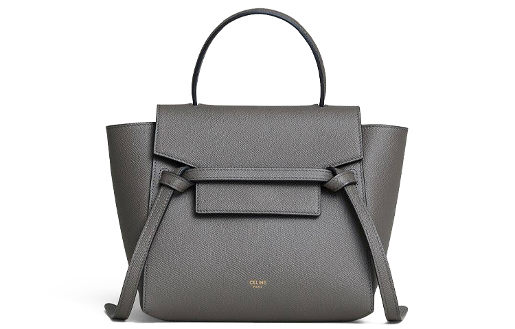 

CELINE Сумка через плечо Belt Grained Calfskin Catfish для женщин, серый