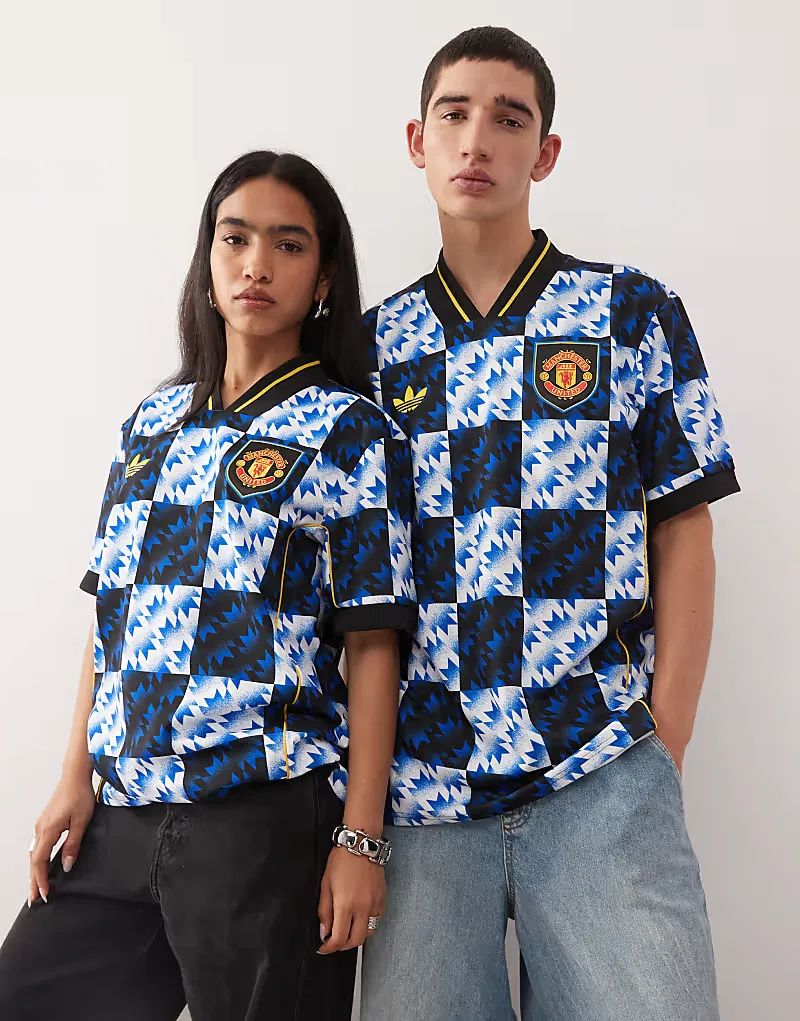 Футболка Adidas Performance Football Manchester United в стиле lifestyle, синий — фото 3