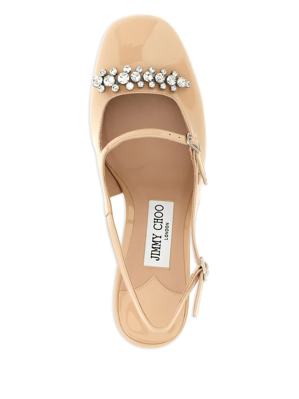 Туфли Belinda с открытой пяткой, украшенные кристаллами, 70 мм JIMMY CHOO, розовый — фото 4