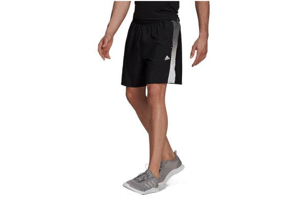 Шорты adidas Logo Printing Splicing Sports Gym Shorts Black, мультиколор — фото 3
