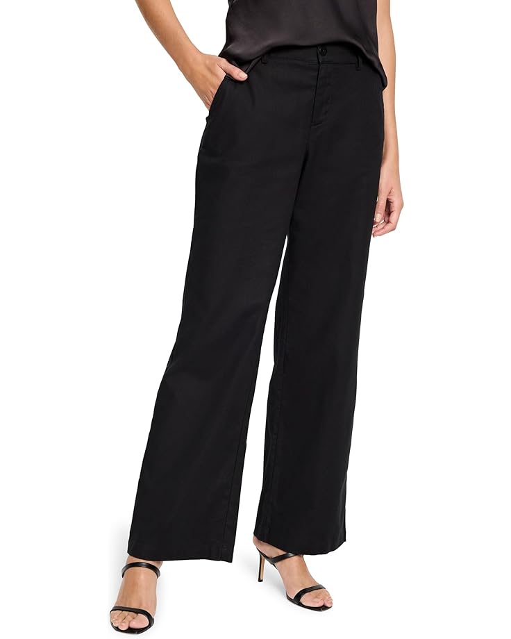 

Брюки NIC+ZOE 31" Linen Cotton Eliot Wide-leg Pants, цвет Black Onyx
