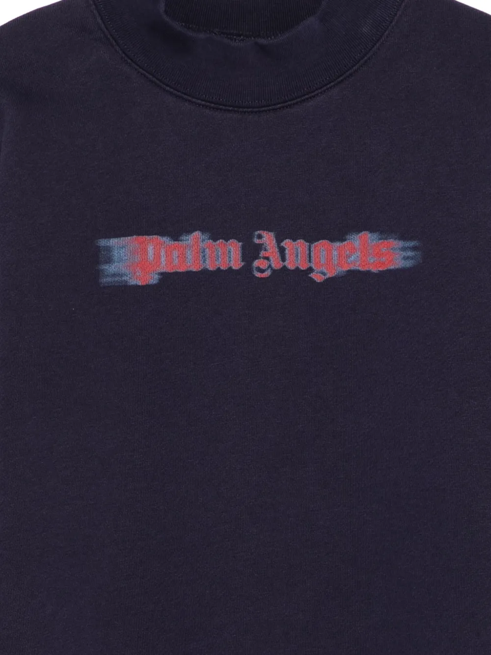 Толстовка с высоким воротником и логотипом Palm Angels Kids, синий — фото 3