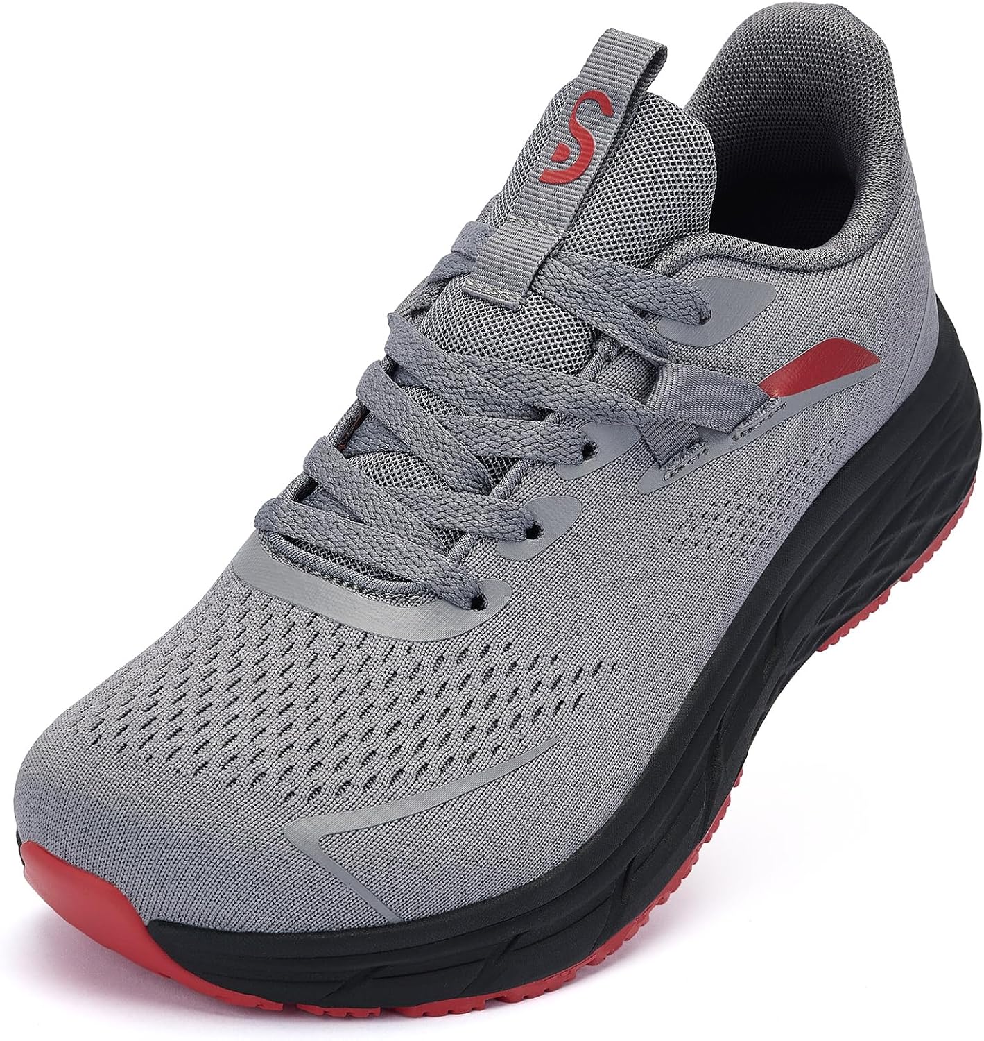 

Кроссовки для ходьбы для мужчин с широкой передней частью стопы, обувь для бега широкого размера, для тренировок в спортзале и тенниса для широкой стопы Slow Man, темно-серый