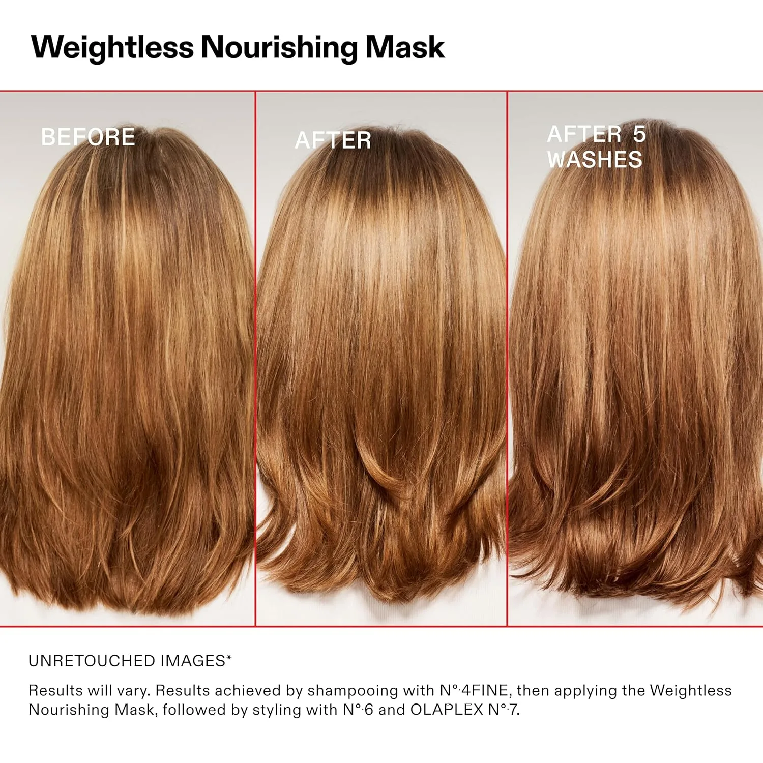 Невесомая питательная маска Olaplex: маска для запечатывания кутикулы | Увлажнение и придание объема | Для тонких и средних волос, 200 мл / 6,7 жидких унций 198 мл (1 шт.) — фото 4
