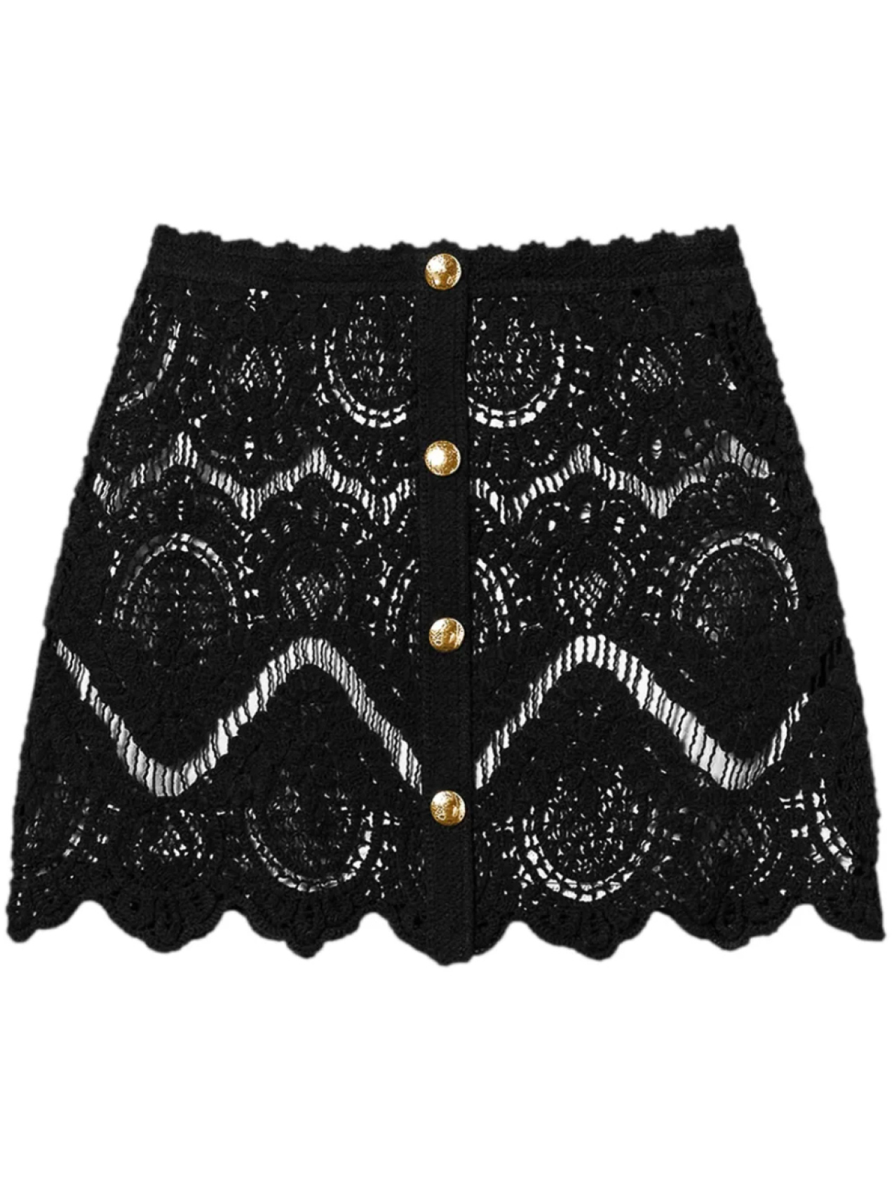 

Юбка мини в технике кроше TWINSET, черный