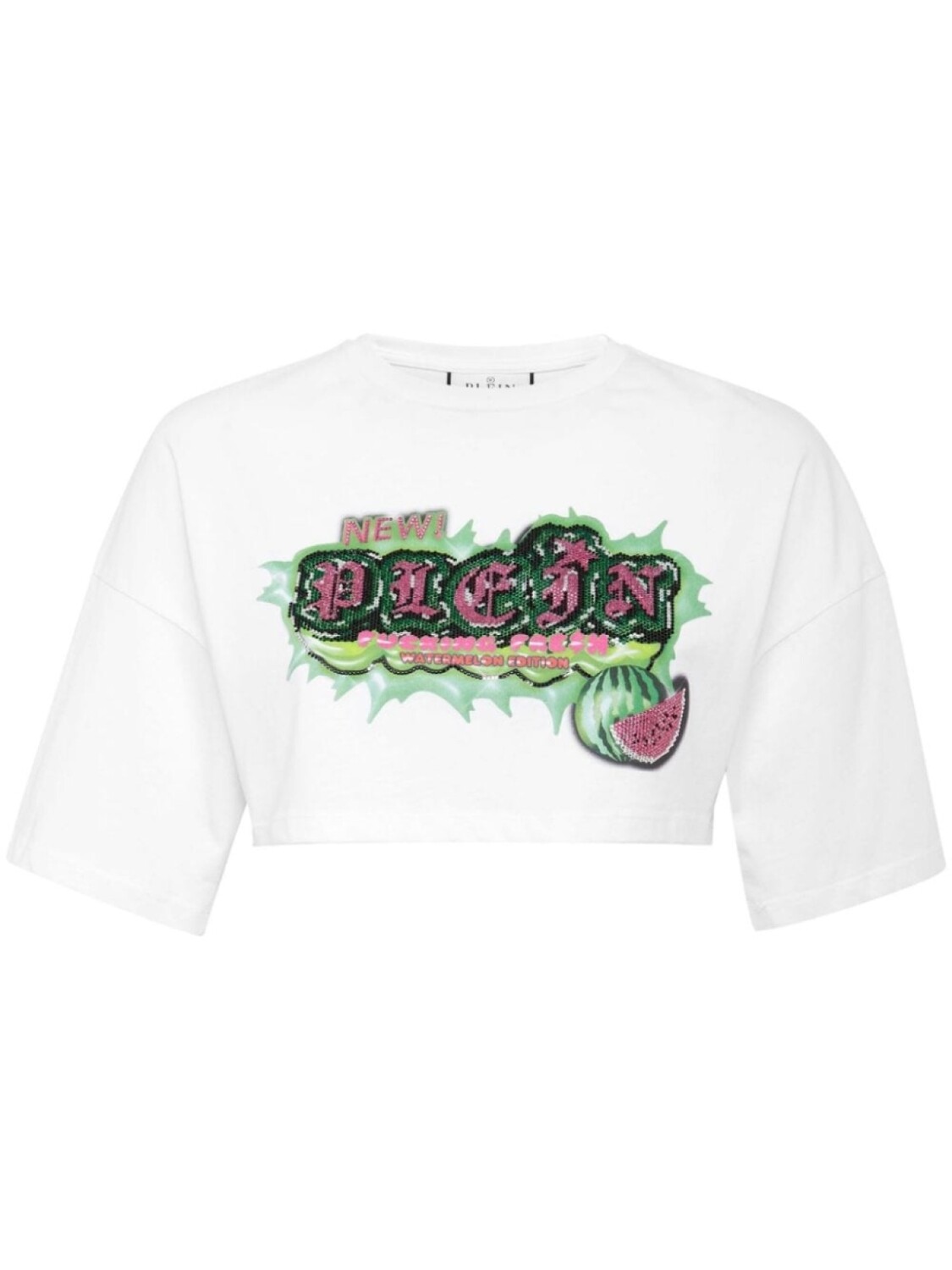 

Philipp Plein укороченная футболка с логотипом, белый