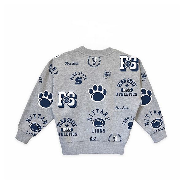 Детская толстовка Penn State Nittany Lions Always On Repeat цвета хизер-грей Gameday Couture — фото 3