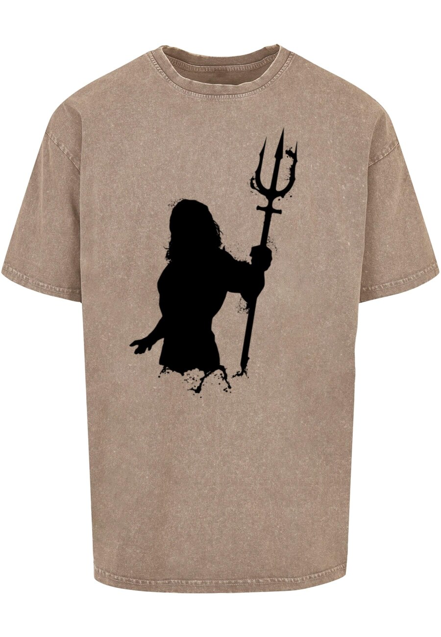 

Классическая футболка ABSOLUTE CULT Shirt Aquaman - Mono Silhouette, цвет mottled brown