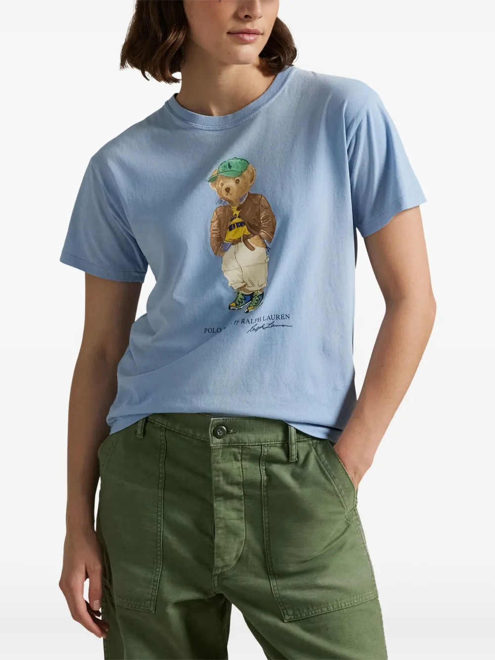 Футболка с принтом Polo Bear POLO RALPH LAUREN, синий — фото 3