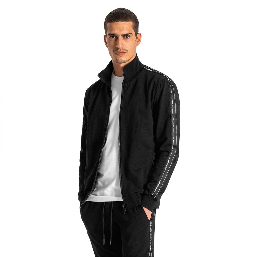 

Толстовка Antony Morato High-Neck In Stretch Cotton With Logo Tape Full Zip, черный