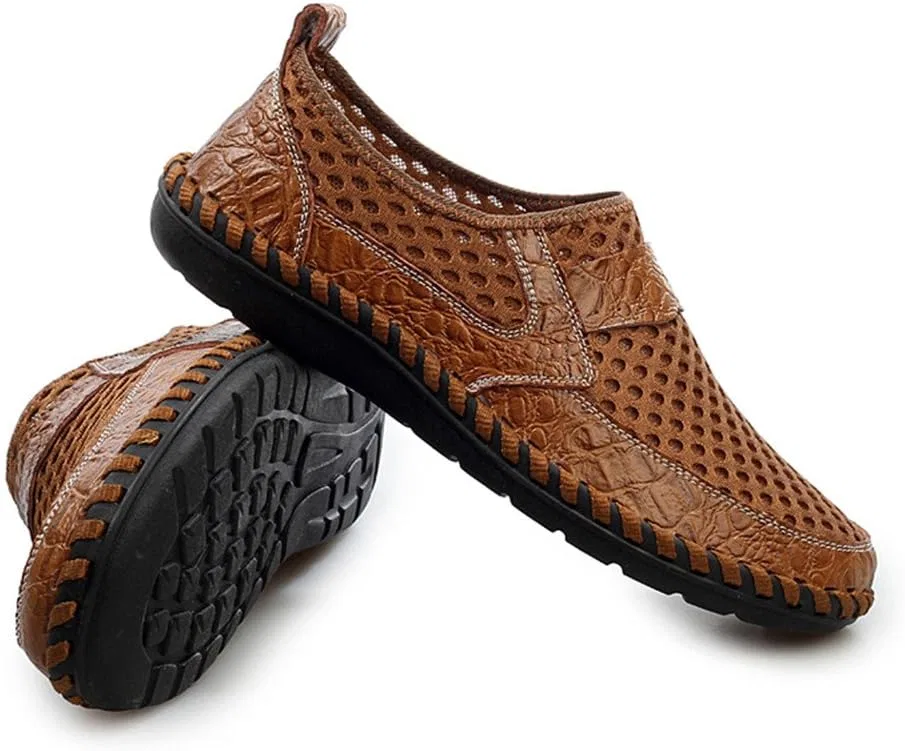 Лоферы Mesh ChicWind Slip-On Loafers, Light Brown — фото 4