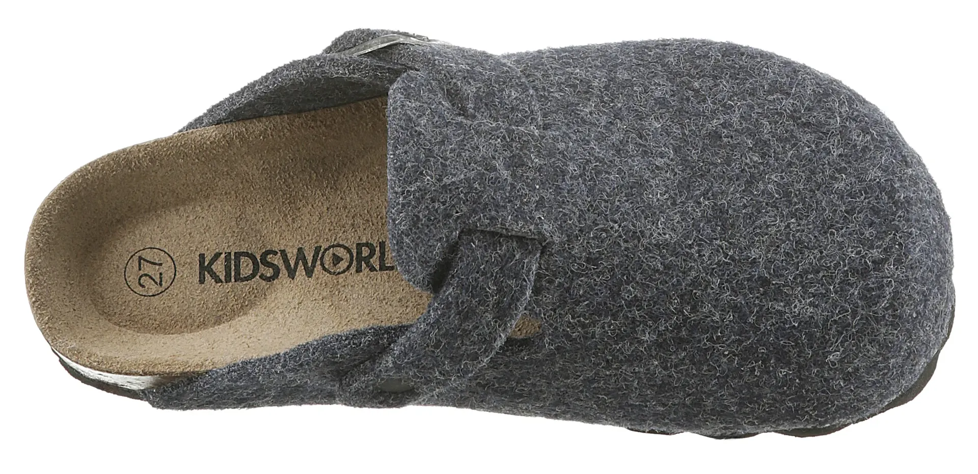 KIDSWORLD кеды, сабо, кеды, домашние кеды с заранее сформированной стелькой, серый — фото 4