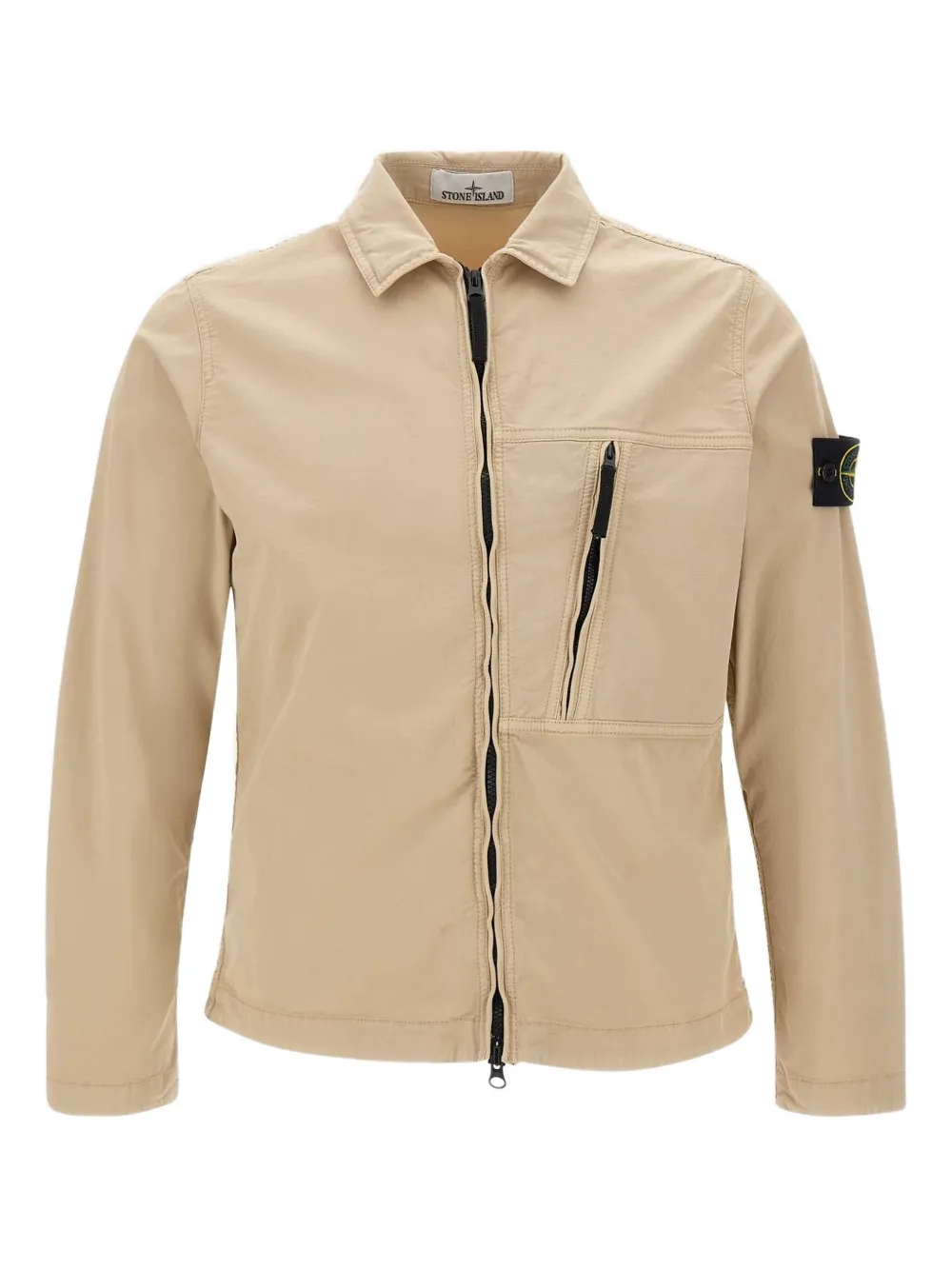 

Куртка-рубашка с застежкой-молнией спереди Stone Island, нейтральный
