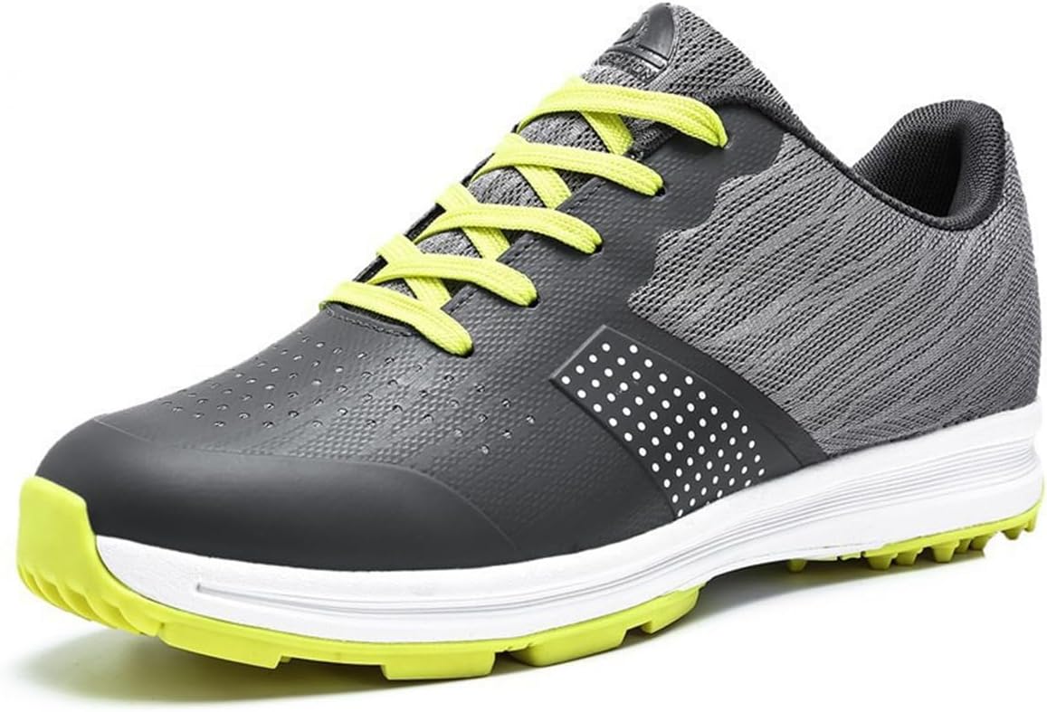 

Мужские гольф обувь, легкие дышащие кроссовки для ходьбы, шнуровка, сетчатые кроссовки для гольфа, тренировок и повседневного спорта Omcam, зеленый