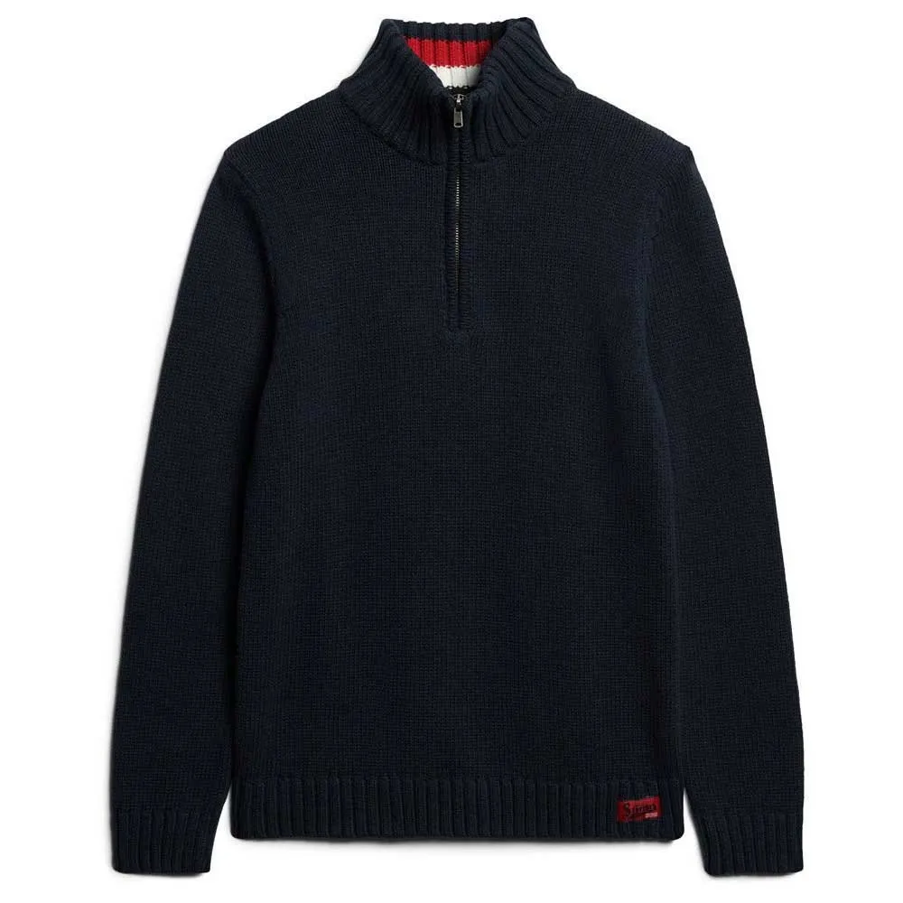 

Свитер Superdry Vintage Athletic Henley, черный/синий