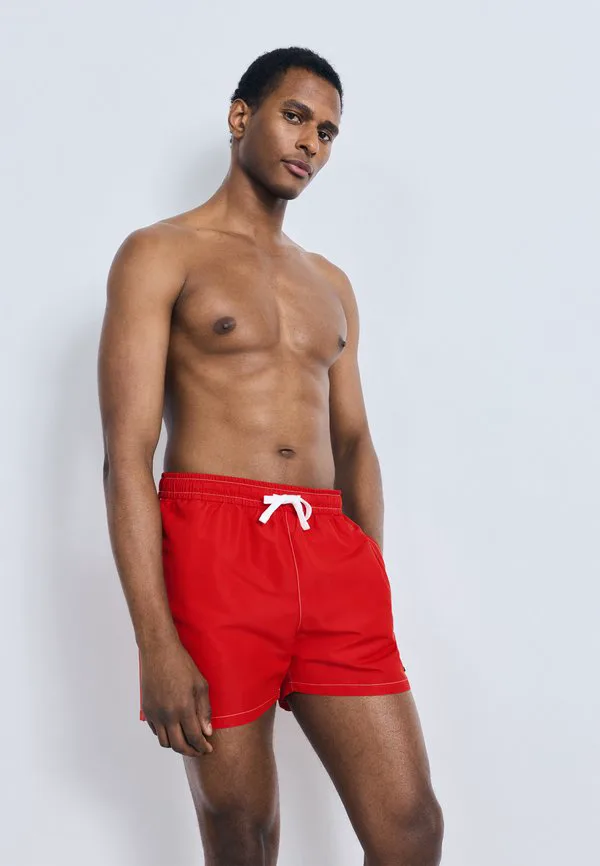 Плавки средней длины с логотипом heritage Tommy Hilfiger, Deep Crimson