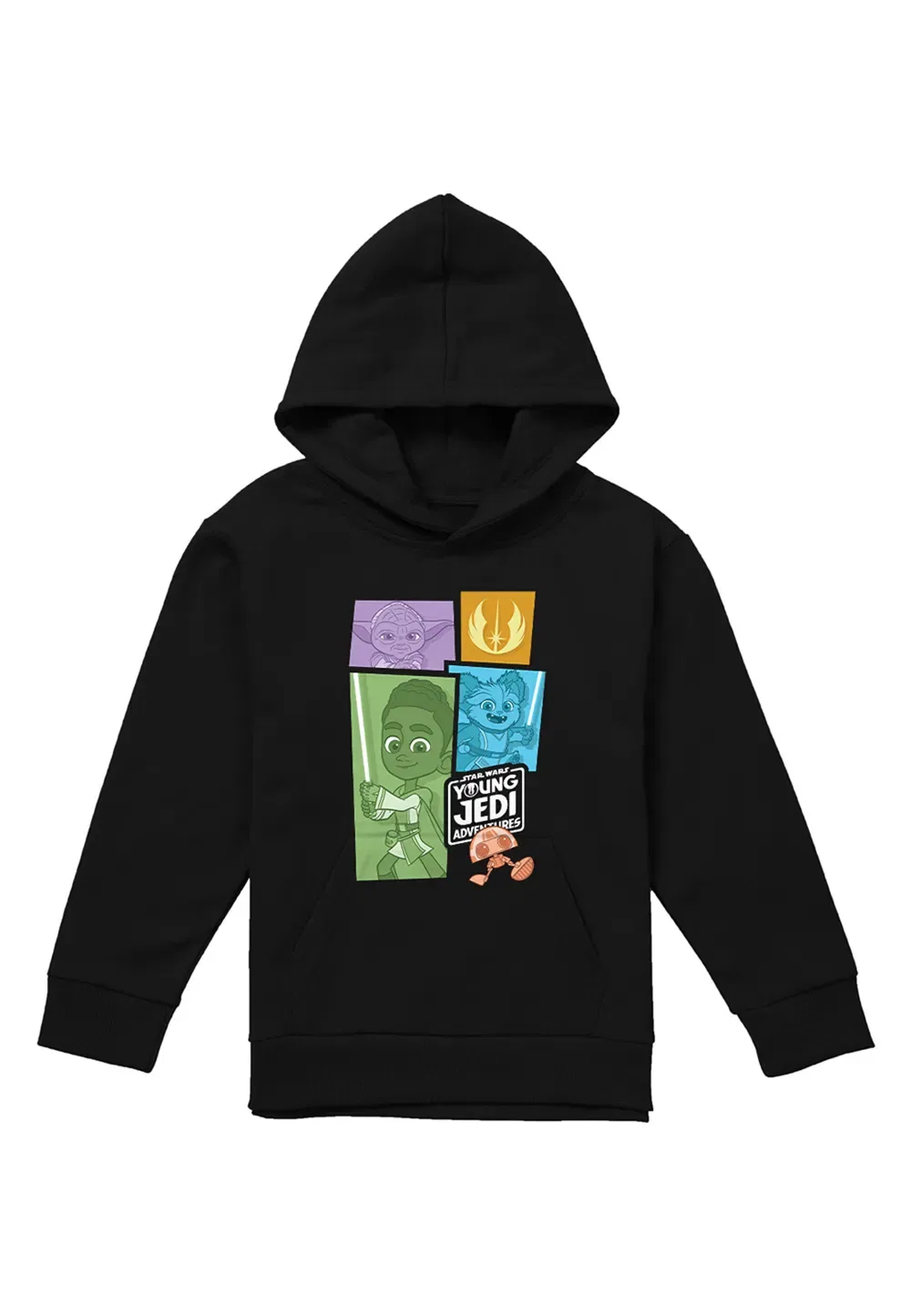 Детская худи Star Wars Young Jedi Adventure Blocks, Disney, черный — фото 4