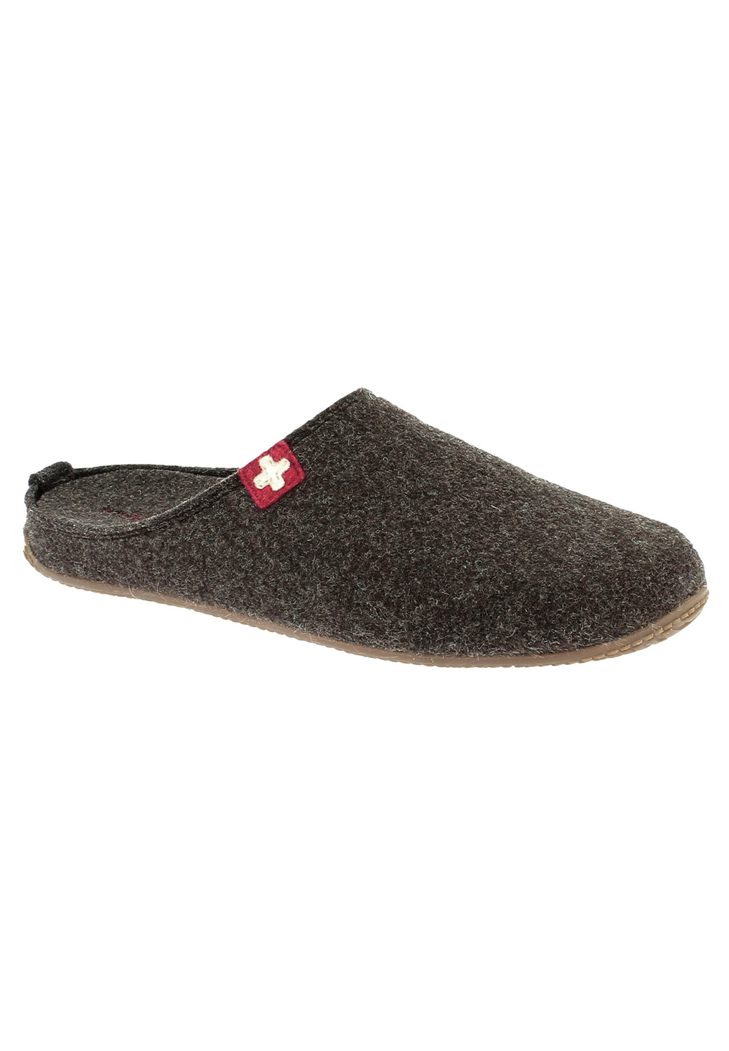 Тапочки Living Kitzbühel Pantoffeln Filz Schweizer Kreuz, цвет Dark oak