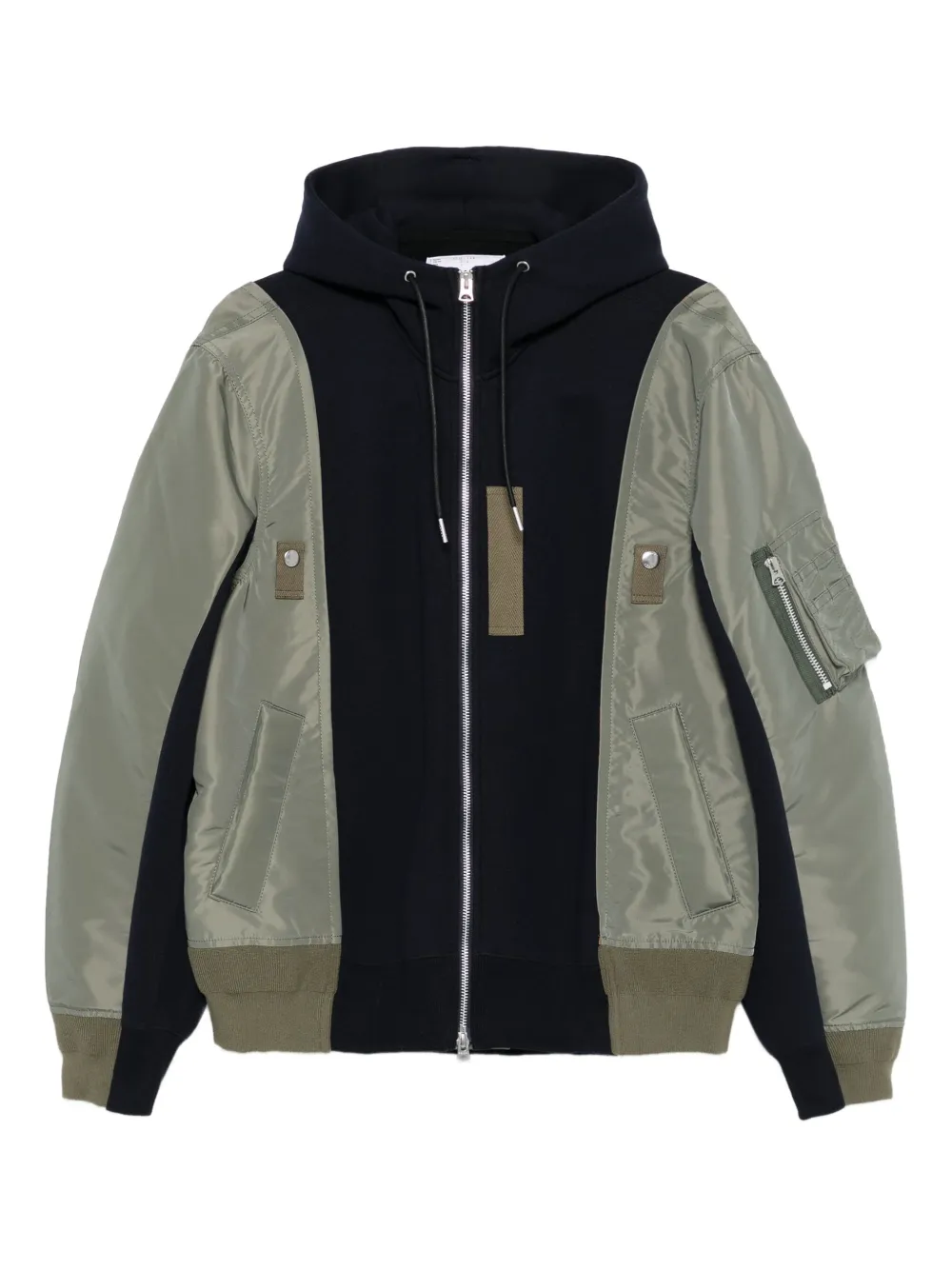 

Куртка с капюшоном и вставками SACAI, зеленый