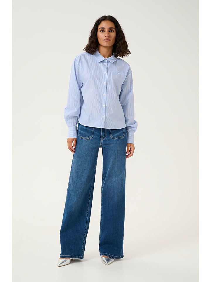 

Рубашка Kaffe, светло-голубой/белый