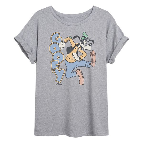 

Футболка Juniors' 's goofy дистрессед оверсайз Disney, Heather Gray