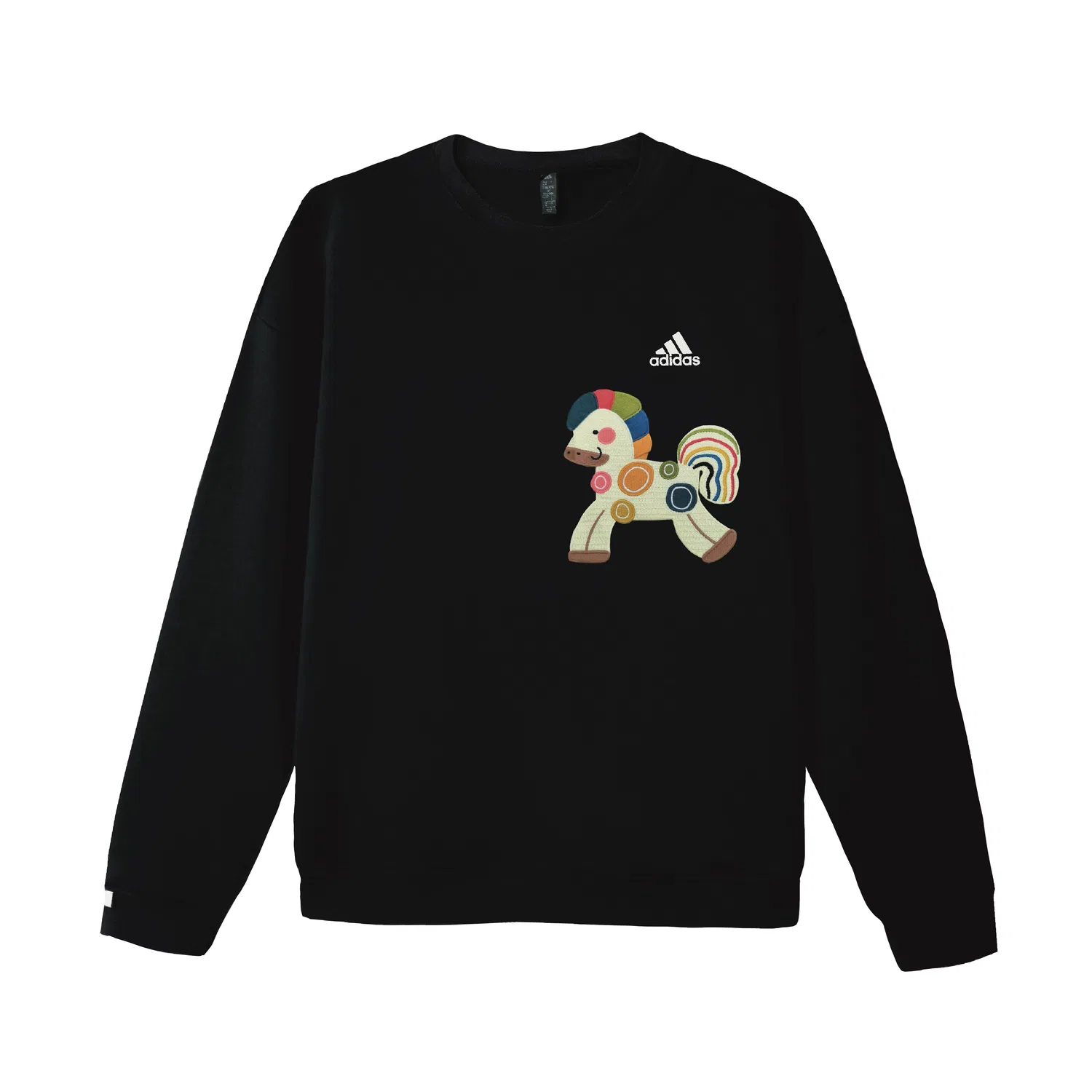 Толстовка с капюшоном LABEL Horse Year Limited Sunshine Rainbow Shiro Horse Everyday Appliqué, на флисовой подкладке Adidas, Black