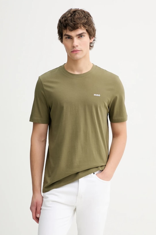 

Хлопковая футболка HUGO, зеленый