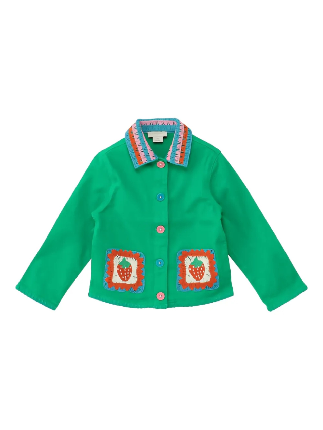 

Жакет с деталями, связанными крючком Stella McCartney Kids, зеленый