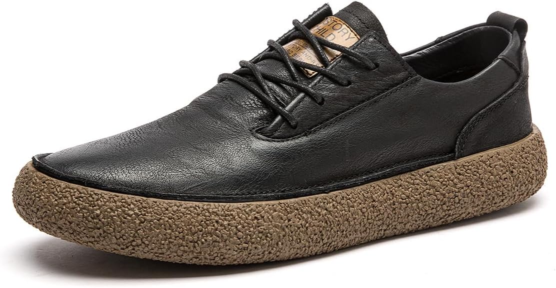 

Мужские модные кроссовки, кожаная повседневная обувь, дышащие оксфорды для мужчин Mecolop, черный