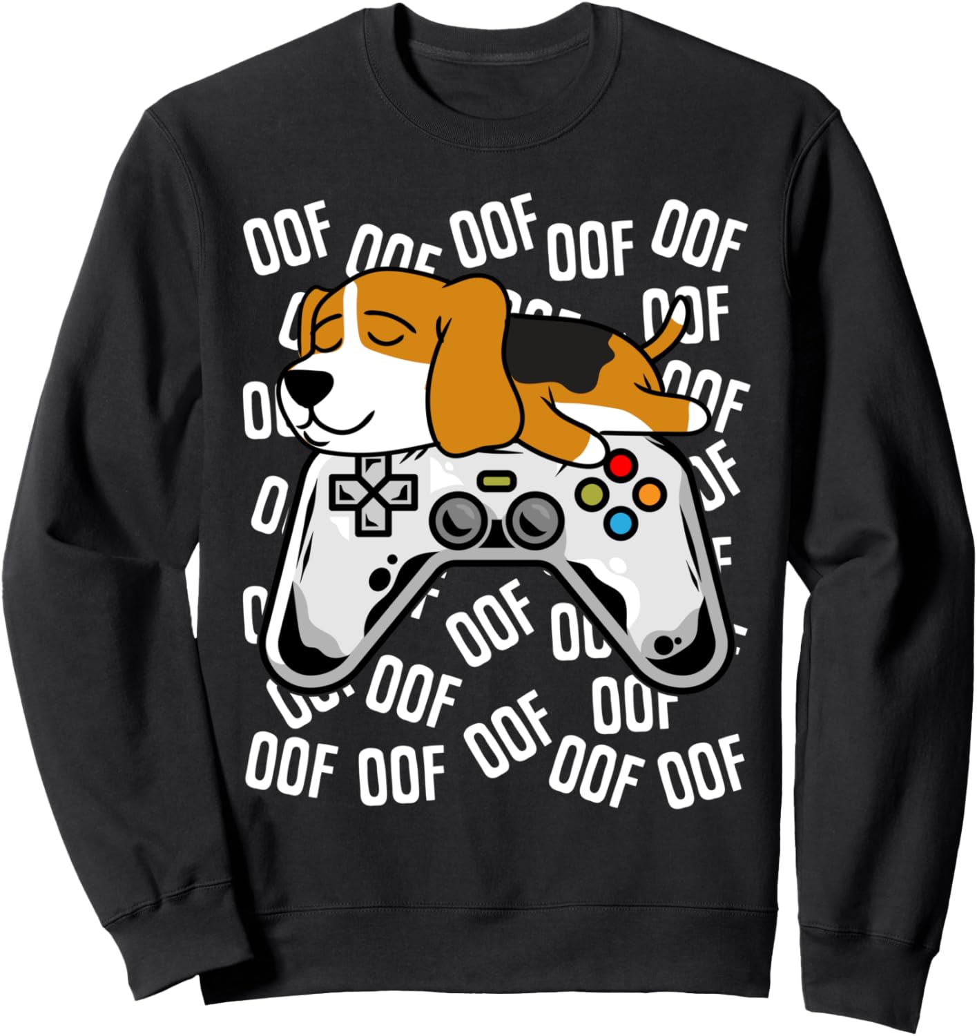

Толстовка с надписью Beagle Video Game NoobOof для детей, мальчиков и девочек Funny Gamer Sweater By Crushretro, черный