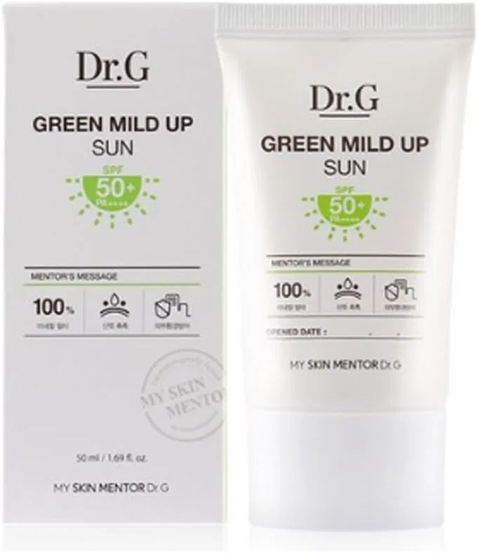 Солнцезащитный крем Dr.G Green Mild Up Sun Cream SPF50+/PA++++ 50 мл — фото 3
