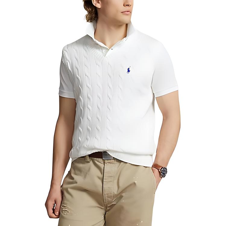 

Футболка-поло Ralph Lauren мужская белая, Белый, Футболка-поло Ralph Lauren мужская белая