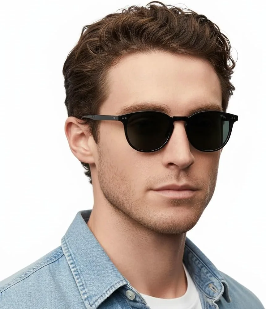 

Солнцезащитные очки SOJOS SJ2637, маленькие, закругленные, квадратные, поляризованные, для женщин и мужчин, в винтажном стиле, с линзами UV400, Black/Grey