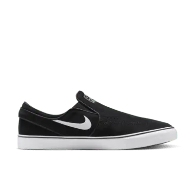 Кроссовки Nike SB Janoski+ Slip Skate Shoes, цвет Black/Black/Black/White — фото 3