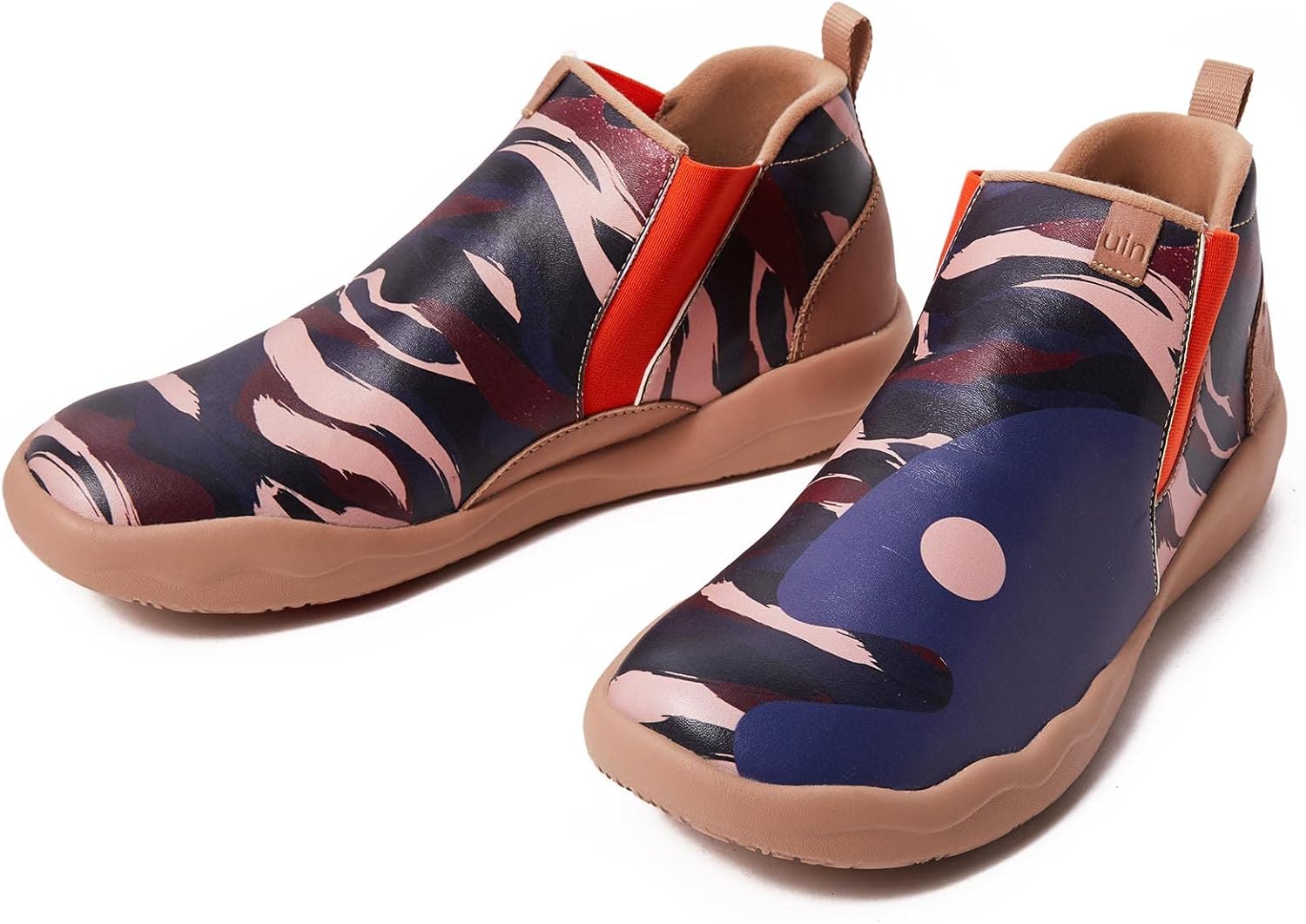 

Мужские модные ботинки челси UIN на щиколотку из коровьей замши, повседневные удобные прогулочные туфли Granada, Granada Microfiber Zebra Runs Different