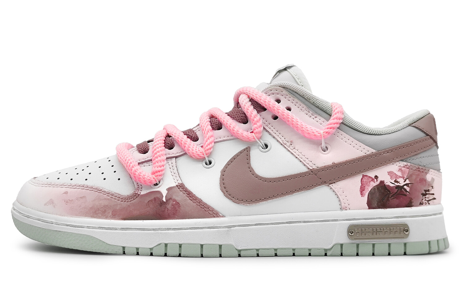 

Кроссовки Nike Dunk Skateboard Shoes Women's Low-Top White, розовый