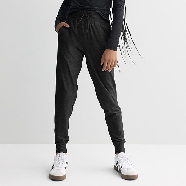 Девчачьи джоггеры mid rise для девочек 7-16 лет Flx, Black Heather Coal