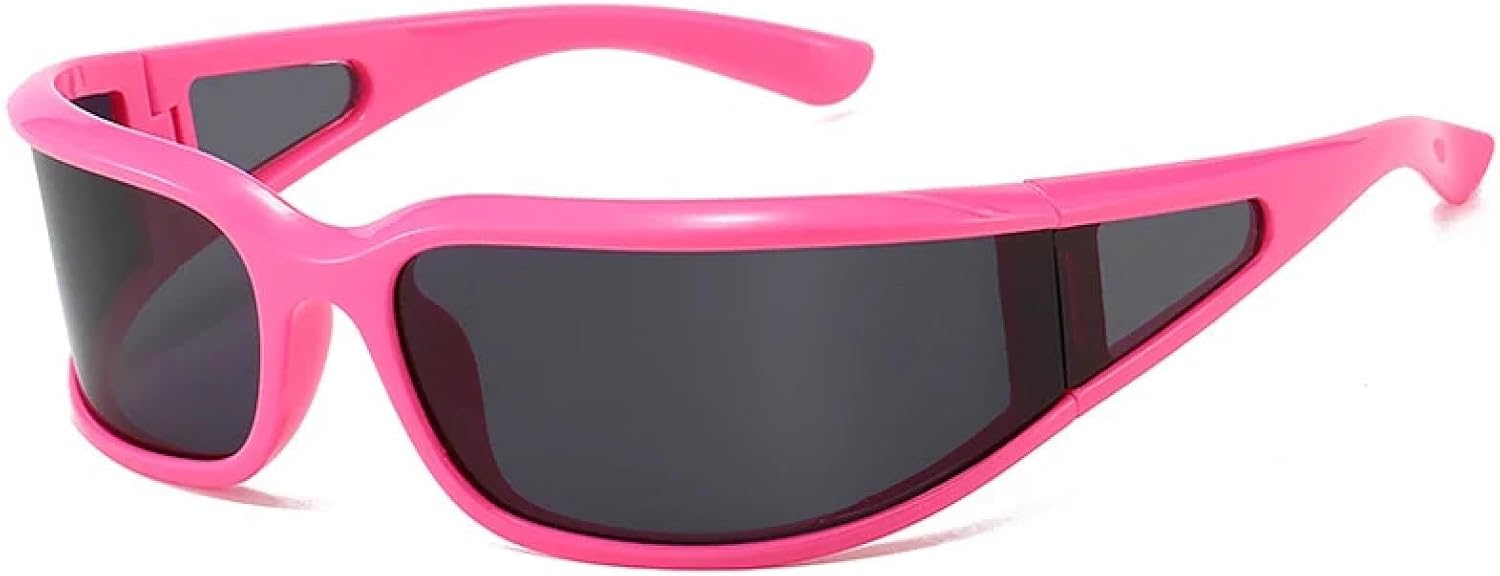 

Солнцезащитные очки в стиле стимпанк в маленькой оправе для женщин и мужчин, роскошные, для активного отдыха, спорта, велоспорта, защита от УФ-излучения UV400 TKKTLLT, Pink Gray