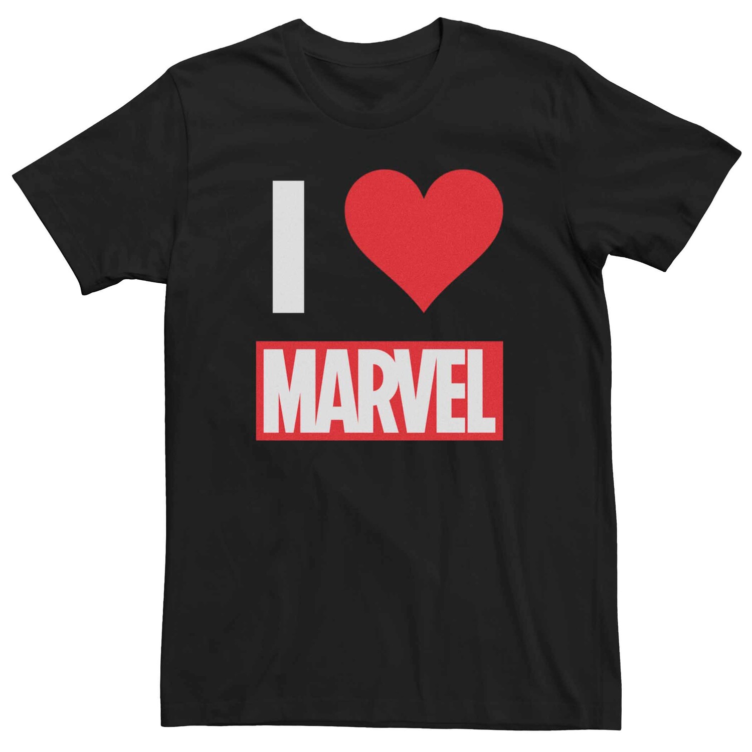 

Мужская простая футболка Marvel I Love Marvel Licensed Character, Черный, Мужская простая футболка Marvel I Love Marvel Licensed Character