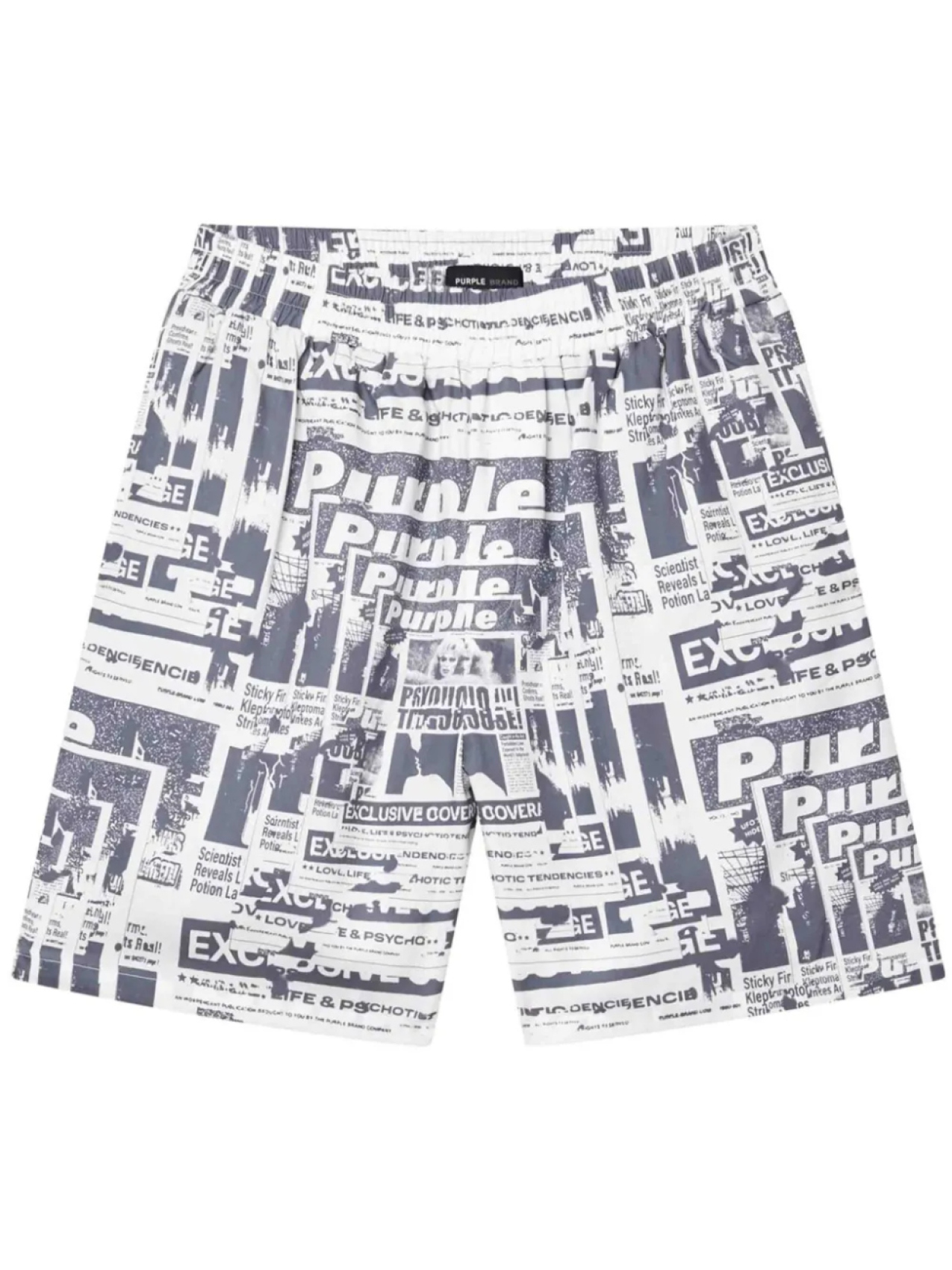 

Фиолетовые фирменные шорты Tabloid Purple Brand, серый