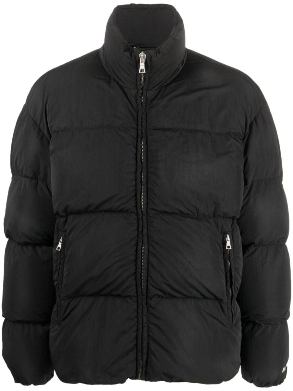 

Palm Angels пуховик с вышитым логотипом, черный