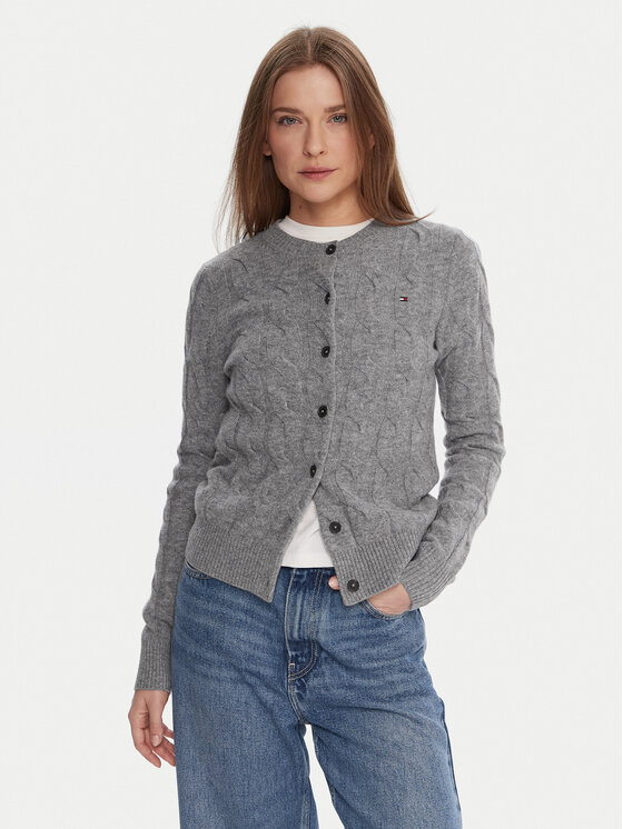 

Кардиган regular fit WW0WW47463 Tommy Hilfiger, серый