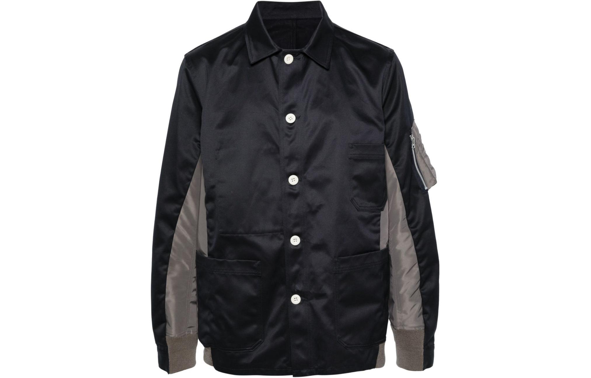 

Куртка на пуговицах с длинным рукавом Sacai, синий