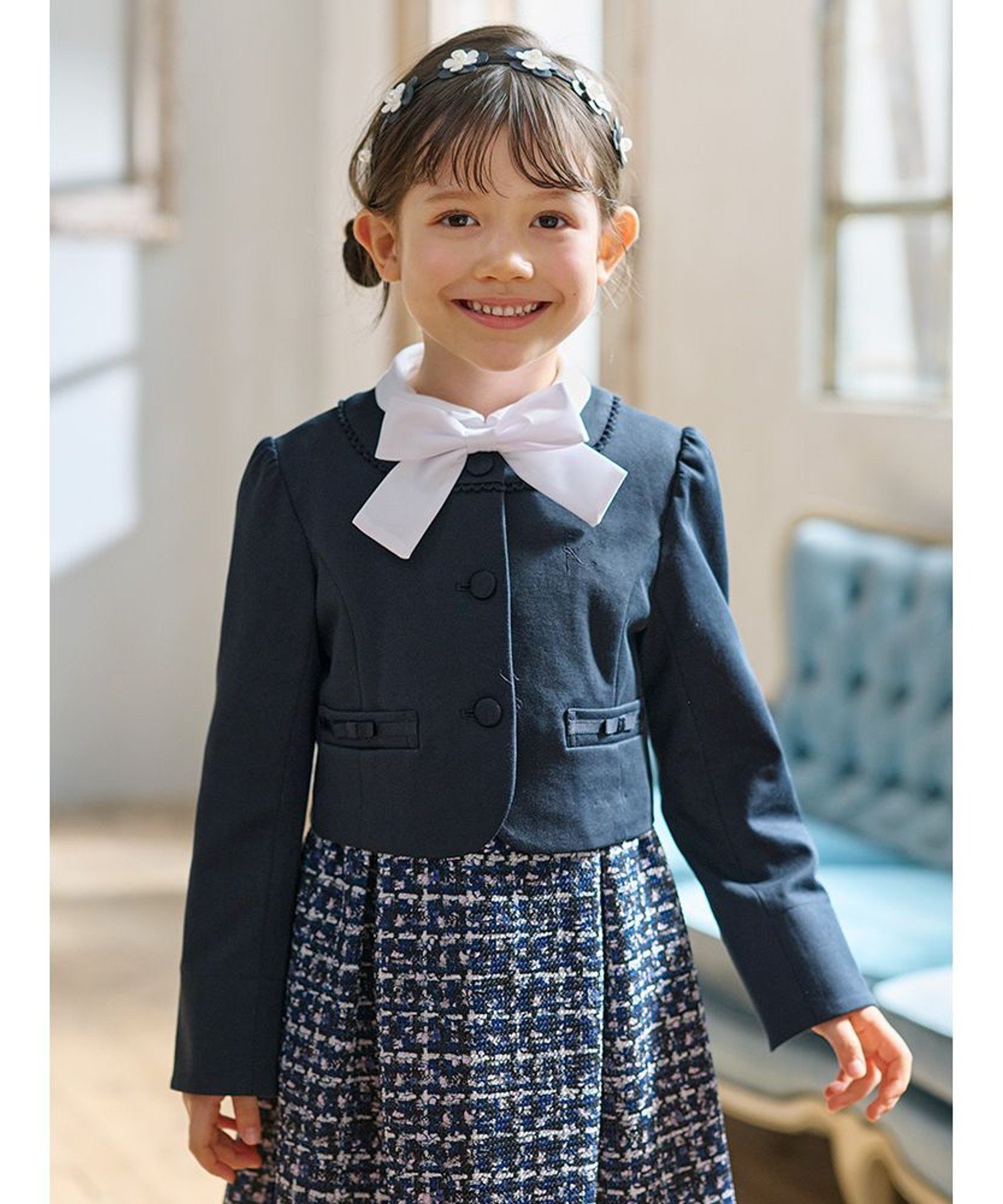 [110-140 см] Куртка с круглым воротником Kids Suite, Navy [075]
